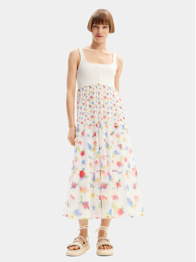 Desigual Desigual Letné šaty Vancouver 24SWVK58 Biela Regular Fit