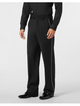 PHILIPP PLEIN PHILIPP PLEIN Pantaloni di tessuto 26133 Nero Wide Fit