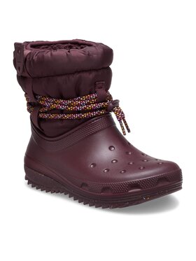Crocs Crocs Snehule Crocs Classic Neo Puff Luxe Boot W 207312 Bordová
