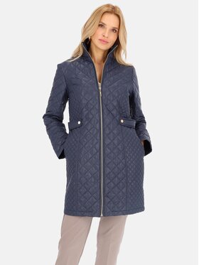Perso Perso Płaszcz przejściowy BLE241035F Granatowy Regular Fit