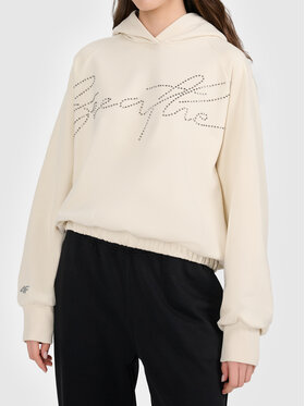 4F 4F Μπλούζα COSY Κρεμ Regular Fit