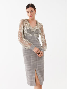 TWINSET TWINSET Každodenní šaty 232TP2630 Šedá Regular Fit