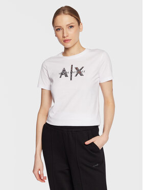 Armani Exchange Armani Exchange Tričko 3RYTBQ YJG3Z 1000 Biela Regular Fit