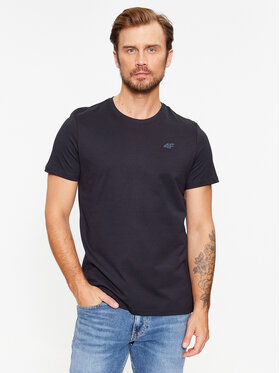 4F 4F T-Shirt 4FAW23TTSHM0876 Blau Regular Fit