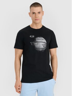4F 4F T-Shirt 4FRSS25TTSHM3093-20S Czarny Regular Fit