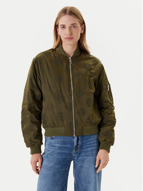 Guess Guess Яке бомбър W5YL08 WHDK2 Каки Regular Fit