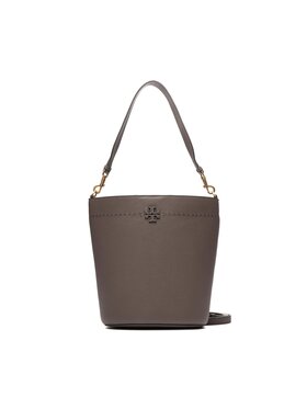 Tory Burch Tory Burch Torbica McGraw Bucket Bag 143544 Srebrna