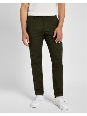 Lee Lee Chinosy SLIM CHINO Zielony Slim Fit