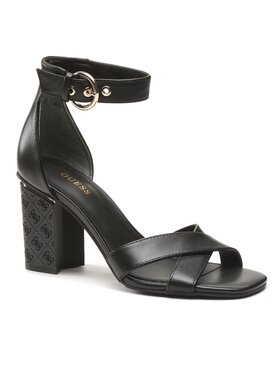 Guess Guess Sandały Yancy FL6YAN LEA03 Czarny