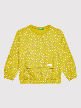 United Colors Of Benetton United Colors Of Benetton Majica dugih rukava 3KFUG104Z Zelena Regular Fit