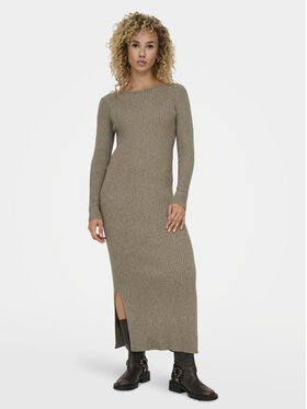 ONLY ONLY Sukienka dzianinowa Katia 15324649 Beżowy Slim Fit