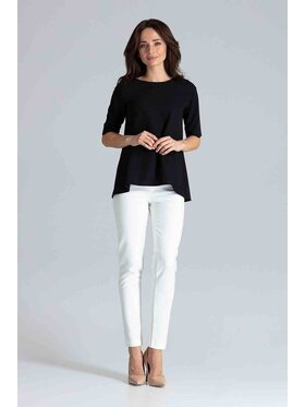 Lenitif Lenitif Bluzka L002 Czarny Regular Fit