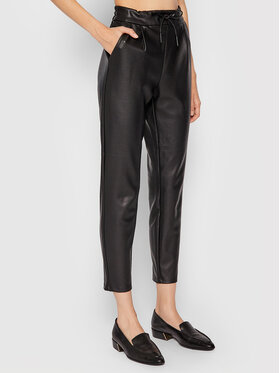 Vero Moda Vero Moda Штани зі штучної шкіри Eva 10205737 Чорний Relaxed Fit