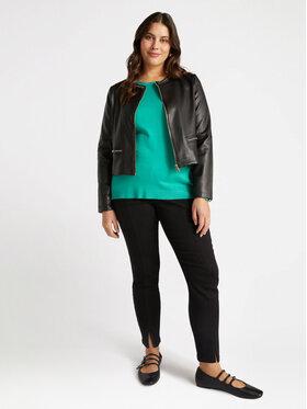 Fiorella Rubino Fiorella Rubino Kurtka z imitacji skóry R343T001200N033 Czarny Boxy Fit
