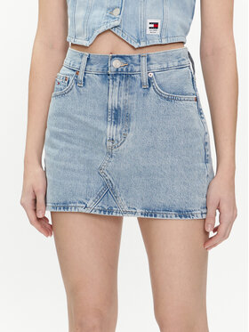 Tommy Jeans Tommy Jeans Džínová sukně Izzie DW0DW17674 Modrá Regular Fit