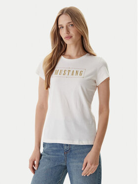 Mustang Mustang Póló Loa 1016754 Ekru Slim Fit