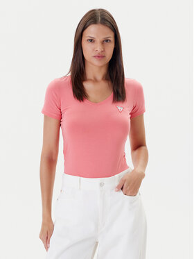 Guess Guess Tričko W2YI45 J1314 Ružová Slim Fit
