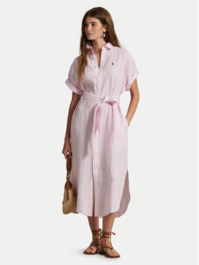Polo Ralph Lauren Polo Ralph Lauren Rochie tip cămașă 211965843001 Roz Regular Fit