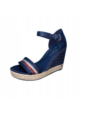 Tommy Hilfiger Tommy Hilfiger Sandály SANDAŁY DAMSKIE GROSGRAIN HIGH Tmavomodrá