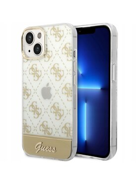 Guess Guess Etui na telefon 4G Pattern Script Złoty