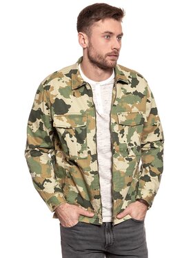 Lee Lee Giacca di transizione FATIQUE OVERSHIRT Marrone Regular Fit