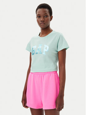 Gap Gap T-Shirt 729555-13 Zielony Regular Fit