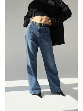 Chiara Wear Chiara Wear Jeansy Spodnie jeansowe STRAIGHT damskie Niebieski Straight Fit