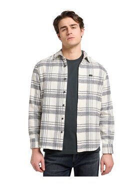 Lee Lee Koszula 112370573 Szary Relaxed Fit