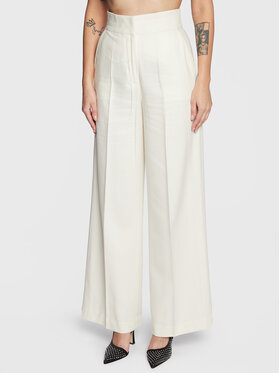 MVP Wardrobe MVP Wardrobe Medžiaginės kelnės Lady Liberty MVPI2PA046.0PN0034 Balta Relaxed Fit
