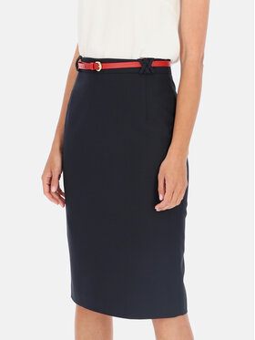 Potis & Verso Potis & Verso Spódnica Rena Granatowy Slim Fit