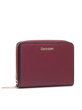Calvin Klein Calvin Klein Mały Portfel Damski Ck Must Z/A Wallet W/Flap Md K60K607432 Bordowy