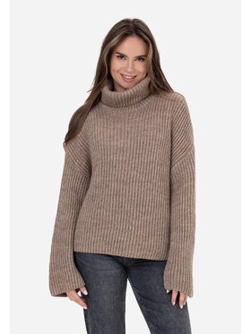 LAURELLA LAURELLA Sweter Laurella 6TU004105 Beżowy Regular Fit