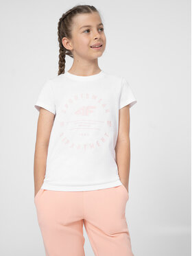 4F 4F T-Shirt 4FJSS23TTSHF280 Biały Regular Fit