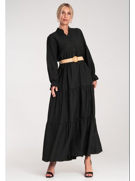 FIGL FIGL Letné šaty M1212 Čierna Flared Fit