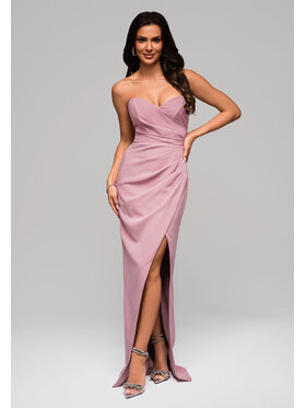 Ombre Ombre Sukienka wieczorowa LA-OM-DLR094 Różowy Regular Fit