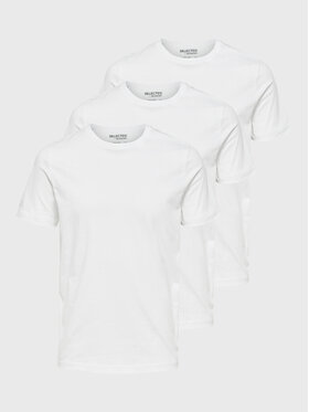 Selected Homme Selected Homme Súprava 3 tričiek Axel 16087854 Biela Regular Fit