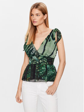 Guess Guess Blusa Roxan W3GH92 WE550 Verde Regular Fit