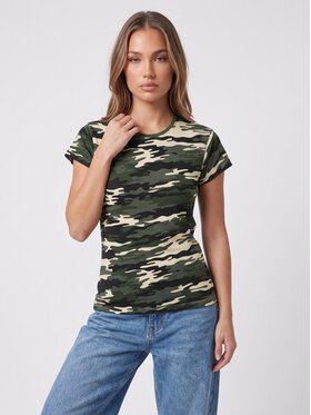 Urban City Urban City T-Shirt Militarna Wojskowa Camo Moro 131526 Khaki Regular Fit