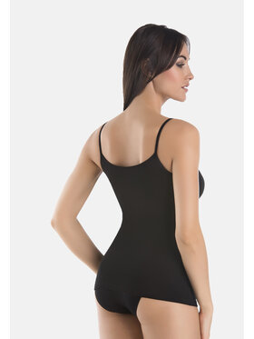 Teyli Teyli Top Koszulka na ramiączkach bawełniana Melisa Czarny Standard Fit