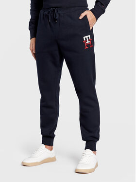 Tommy Hilfiger Tommy Hilfiger Teplákové nohavice Essential Monogram MW0MW28208 Tmavomodrá Regular Fit