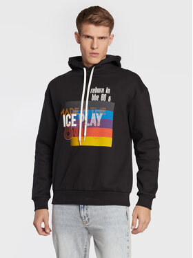 Ice Play Ice Play Majica dugih rukava 22I U1M0 E012 P457 9000 Crna Relaxed Fit