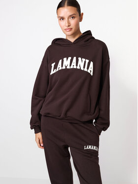 La Mania La Mania Bluza TWIN Brązowy Basic Fit