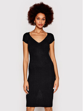 Guess Guess Úpletové šaty Lynx W2RK46 Z2UK0 Černá Slim Fit
