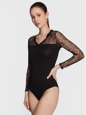 NAF NAF NAF NAF Body Omrella THNT12 Fekete Regular Fit