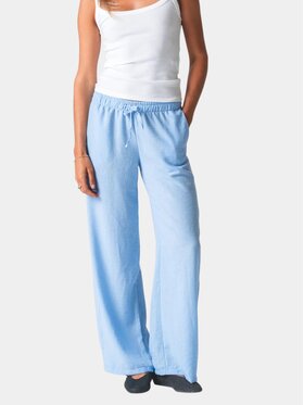 TeeShoppen TeeShoppen Spodnie materiałowe 'Basic Collection' Niebieski Oversize