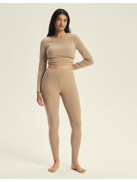 Esotiq Esotiq Legginsy 44253 Beżowy Regular Fit