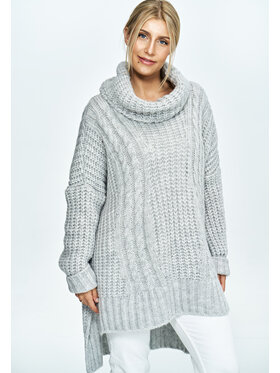 FIGL FIGL Sweter M892 Szary Oversize