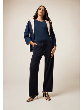 Oltre Oltre Pantaloni di tessuto P663J002321N034 Blu Baggy Fit