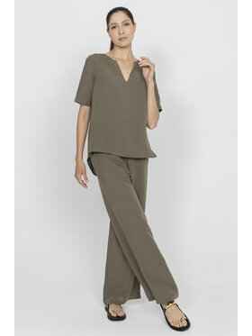 Deni Cler Milano Deni Cler Milano Bluzka T-DC-1248-E2-20-48-1 Zielony Loose Fit