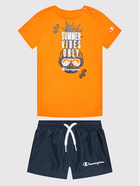 Champion Champion Комплект тишърт и панталонки 306050 Оранжев Regular Fit